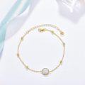 wholesale 925 Sterling Silver Dainty Opal Bracelet for Women Lab Created Opal Charm  for Mom Daughter Birthday 7+2 Length Chain-0-2