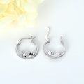 wholesale 925 Sterling Silver Giraffe Design Hoop Earrings  for Women and Girls-0-2