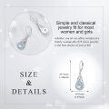 wholesale 925 Sterling Silver Teardrop Frog Dangle Earrings with Blue Stone Ocean Inspired Jewelry for Women-0-2