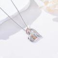 wholesale 925 Sterling Silver Family of Three in Heart Pendant Necklace  for Women Sister Mom Friend-0-1