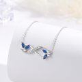 wholesale Sterling Silver Birthstone Infinity Butterfly Necklace for Women Gift for Mom Wife-0-5
