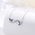 wholesale 925 Sterling Silver Birthstone Infinity Butterfly Necklace for Women Gift for Mom Wife-0-5