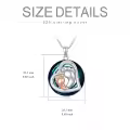 TOUPOP Sterling Silver Crystal Footprints Necklace For Mom-0-2