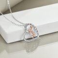 wholesale 925 Sterling Silver Heart-Shaped Volleyball Pendant Necklace with Inspirational Quote for Women-0-1