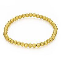 wholesale 14K Gold Bead Ball Stretch Bracelet 3mm 6mm for Women 5 9 -6.5 Inches style 2-4mm