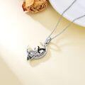 wholesale 925 Sterling Silver Moon Witch Mermaid Pendant Necklace for Women Girls Halloween s-0-2