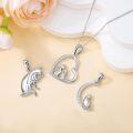 wholesale 925 Sterling Silver Cat Pendant Necklaces for Women Girls  (Set of 4)-0-3