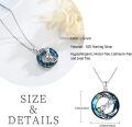 wholesale 925 Sterling Silver Blue Crystal Giraffe Pendant Necklace for Women-0-5