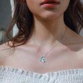 TOUPOP Sterling Silver Crystal Dolphin Pendant Necklace-0-5