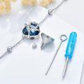 wholesale 925 Sterling Silver Heart Urn Bracelet for Ashes with Austrian Crystals Memorial Keepsake Beangle for Women-0-2
