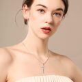 wholesale 925 Sterling Silver Cross Necklace Faith Hope Love Engraved-0-1