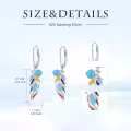TOUPOP Sterling Silver Turquoise Dangle Teardrop Bohemian Earrings-0-4