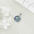 wholesale 925 Sterling Silver Abalone Shell Anchor & Cross Pendant Necklace for Women and Men-0-2