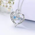 wholesale TOUPOP Mothers Day Gifts For Mom Heart Necklace 925 Sterling Silver I Love You To The Moon And Back Necklace Birthday Anniversary Jewelry Gifts For Women Mom Wife -0-2