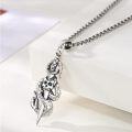 wholesale 925 Sterling Silver Skull & Sword Snake Pendant Gothic Necklace Jewelry for Women and Men -0-1