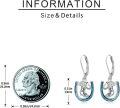wholesale 925 Sterling Silver Turquoise Boot & Flower Horseshoe Drop Earrings for Women - Western Style s-0-3