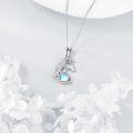 wholesale 925 Sterling Silver Blue Moonstone Horse Pendant Necklace-0-3