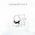 wholesale 925 Sterling Silver Cat Heart Hoop Dangle Earrings Wholesale Cute s for Women-0-3