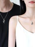 wholesale 925 Sterling Silver Mountain Ying-Yang Pendant Couples Necklaces Matching Set-0-5