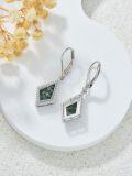 wholesale 925 Sterling Silver Heart-Shaped Moss Agate Drop Earrings with CZ Accents-0-3