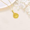 wholesale 925 Sterling Silver Plated Gold Happy Buddha Pendant Necklace with Chain for Women Gifts-0-4