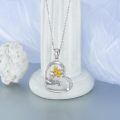 wholesale 925 Sterling Silver Necklace With Heart Shaped Pendant And Elephant Design-0-3