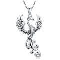wholesale 925 Sterling Silver Phoenix Bird Pendant Necklace for Women-0-0