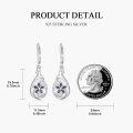 wholesale 925 Sterling Silver Teardrop Flower Drop Dangle Leverback Earrings with Mother of Pearl Inlay and Abalone Shell Accents for Women-0-2