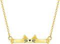wholesale 14K Real Gold Cat Necklace – Elegant 20.4mm Pendant, 1.75g, Adjustable 16-18 Chain, Hypoallergenic, Gift for Women-0-0