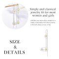 wholesale 925 Sterling Silver White Daisy Flower Long Chain Drop Earrings Platinum Plated-0-4