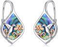 wholesale 925 Sterling Silver Hummingbird & Flower Drop Earrings for Women Girls Gifts-0-0