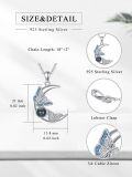 wholesale 925 Sterling Silver Moon Butterfly Projection Pendant - Romantic Gift for Her-0-4