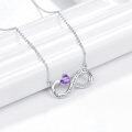 wholesale 925 Sterling Silver Cubic Zirconia Birthstone Sister Necklace, Adjustable Chain, Hypoallergenic Gift for Sisters-0-1