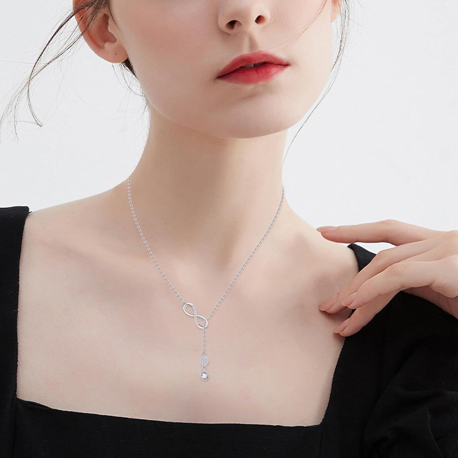 Sterling Silver Heart Lasso Jewelry with Flute Volleyball Infinity Elephant Charms for Women-0-4
