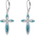 wholesale 925 Sterling Silver Turquoise Dragonfly Shape Dangle Drop Earrings for Women-0-0