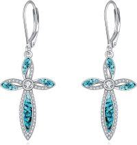 wholesale 925 Sterling Silver Turquoise Dragonfly Shape Dangle Drop Earrings for Women-b-Turquoise