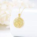 wholesale 14K Gold Saint Patrick Round Medal Religious Protection Pendant Necklace for Men & Women-0-1