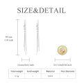 wholesale 925 Sterling Silver Crystal Drop Earrings White Gold Plated Long Tassel Chain-0-4