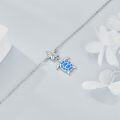 wholesale 925 Sterling Silver Blue Opal Sea Turtle Starfish Charm Anklet Celtic Knot  for Women-0-2