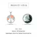 wholesale 925 Sterling Silver Rose Flower Tree Of Life Pendant Necklace-0-5