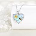 wholesale 925 Sterling Silver Heart-Shaped Honeycomb Pendant Necklace for Women - Lady's Gift-0-1
