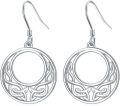 wholesale 925 Sterling Silver 925 Celtic Knot Circle Dangle Earrings with Snake Design for Women-0-0