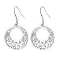 wholesale 925 Sterling Silver 925 Celtic Knot Circle Dangle Earrings with Snake Design for Women-0-0