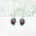 wholesale 925 Sterling Silver Ladybug Green Enamel Drop Earrings for Women-0-2