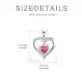 TOUPOP Sterling Silver Rose Heart Necklace Jewelry Gift For Women-0-3