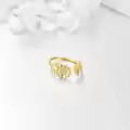 wholesale 14K Gold Adjustable Sunflower Open Rings Wholesale Jewelry Gift for Women Her-0-2
