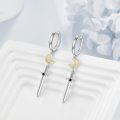 wholesale 925 Sterling Silver Crescent Moon & Sword Drop Dangle Earrings Norse Viking s for Women Girls-0-3