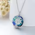 TOUPOP Sterling Silver Crystal Tree Of Life Pendant Necklace For Women-0-4
