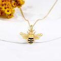 wholesale 14K Gold Bee Pendant Necklace Minimalist Fine s for Her Birthday Anniversary Valentines Mother's Day-0-1