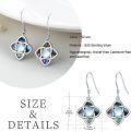 wholesale 925 Sterling Silver Celtic Knot Moonstone & Abalone Shell Drop Earrings for Women Irish s-0-3